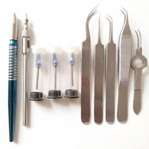 Follicular Unit Extraction (FUE) and implantation